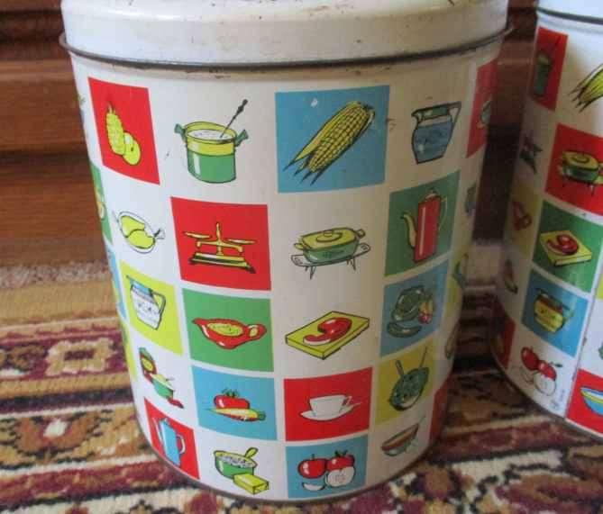 VINTAGE `KITCHEN` TINS x 3