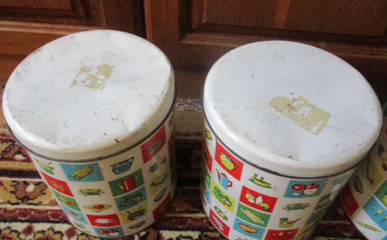 VINTAGE `KITCHEN` TINS x 3