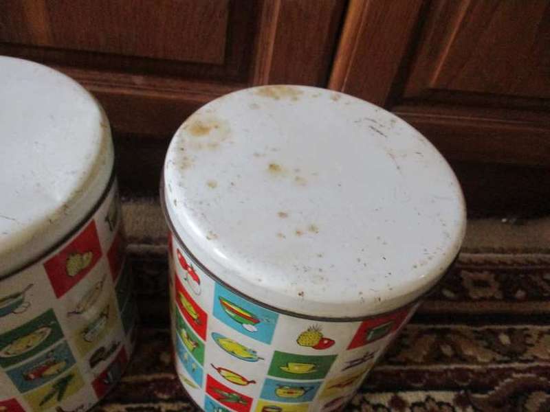 VINTAGE `KITCHEN` TINS x 3