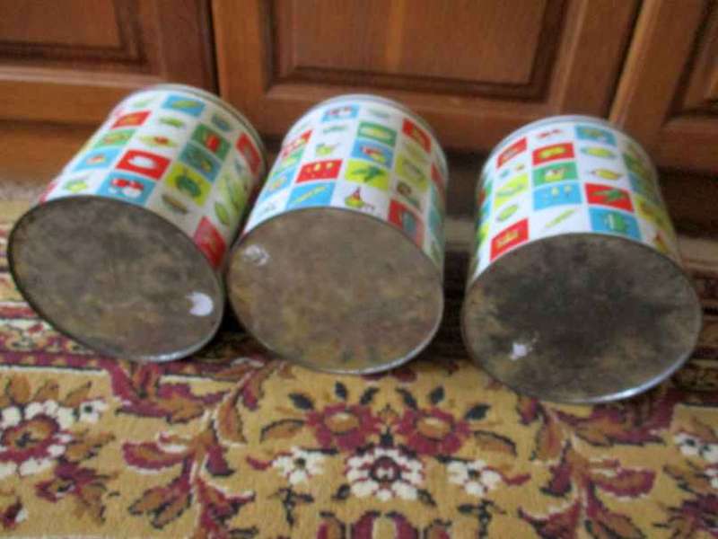 VINTAGE `KITCHEN` TINS x 3