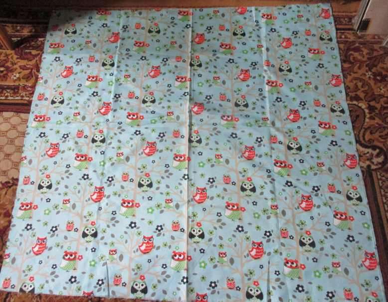CUT COLORFUL OWLS  - POLY COTTON FABRIC