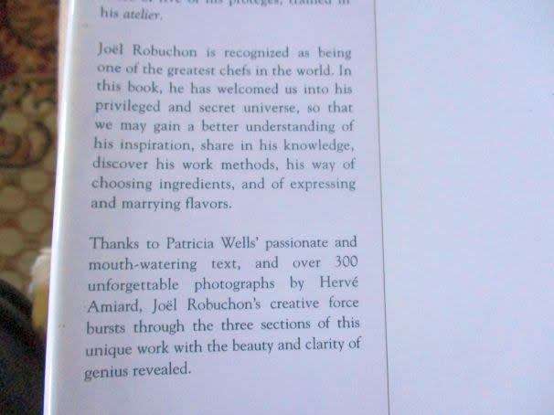 L`ATELIER OF JOEL ROBUCHON - THE ARTISTRY OF A MASTER CHEF AND HIS PROTEGES - BY PATRICIA WELLS