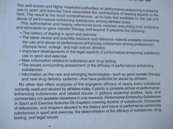 PERFORMANCE-ENHANCING SUBSTANCES IN SPORT AND EXERCISE - MICHAEL S BAHRKE & CHARLES E YESALIS