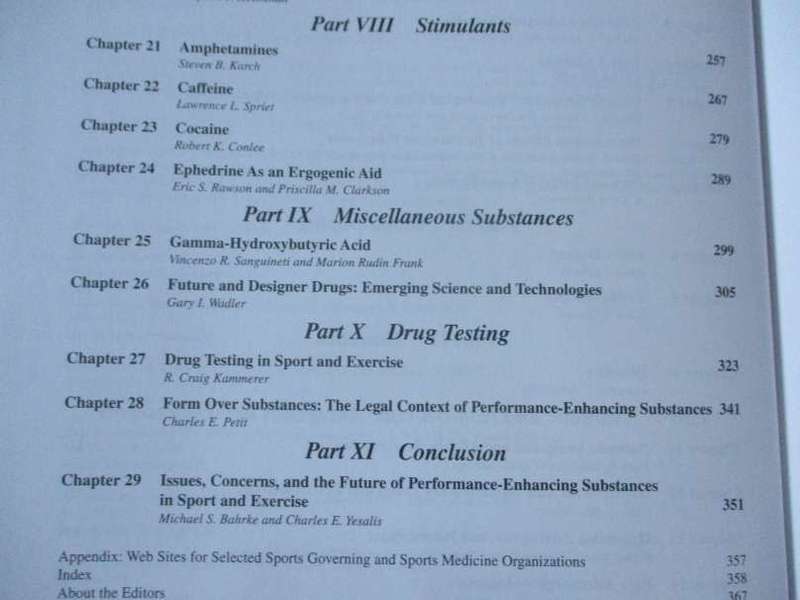 PERFORMANCE-ENHANCING SUBSTANCES IN SPORT AND EXERCISE - MICHAEL S BAHRKE & CHARLES E YESALIS