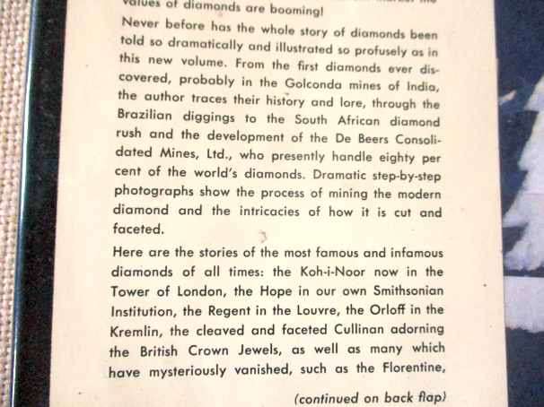 THE BOOK OF DIAMONDS - THEIR HISTORY AND ROMANCE FROM ANCIENT INDIA TO MODERN TIMES - JOAN YOUNGER .