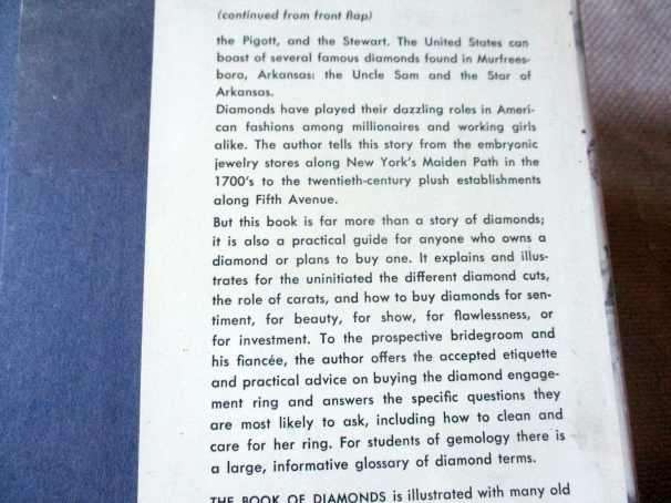 THE BOOK OF DIAMONDS - THEIR HISTORY AND ROMANCE FROM ANCIENT INDIA TO MODERN TIMES - JOAN YOUNGER .