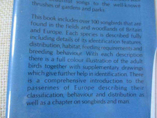 SONGBIRDS - KAREL STASTNY - HAMLYN COLOUR GUIDE