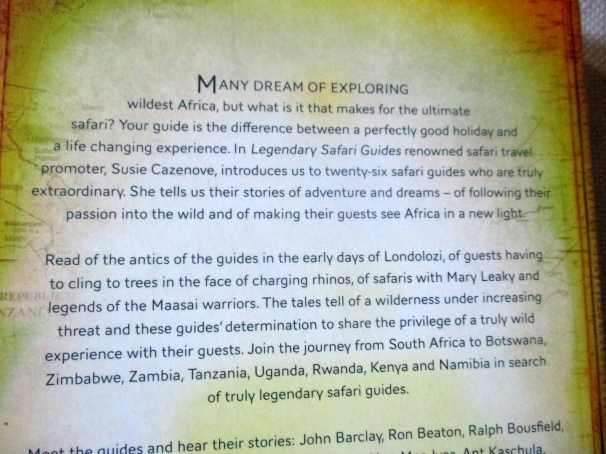 LEGENDARY SAFARI GUIDES - SUSIE CAZENOVE