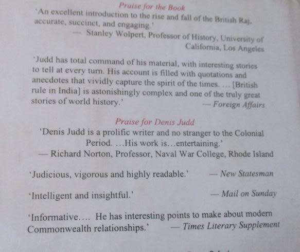 THE LION AND THE TIGER - THE RISE AND FALL OF THE BRITISH RAJ - DENIS JUDD