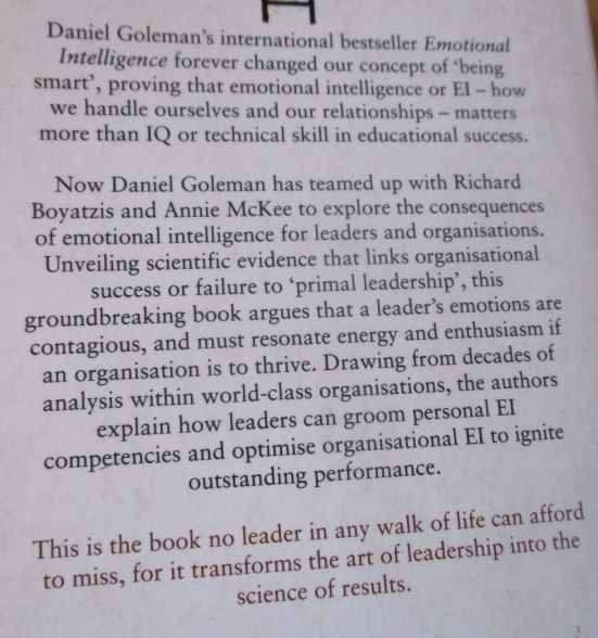 THE NEW LEADERS - TRANSFORMING THE ART OF LEADERSHIP INTO THE SCIENCE OF RESULTS - DANIE GOLEMAN