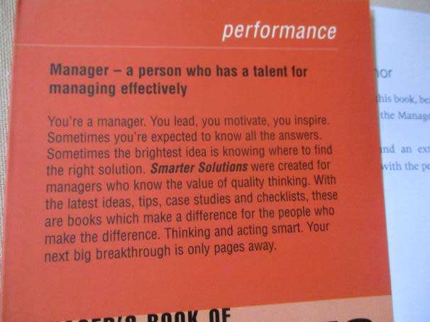 MANAGER`S BOOK OF CHECKLISTS - INSTANT MANAGEMENT SOLUTIONS WHEN YOU NEED THEM - DEREK ROWNTREE