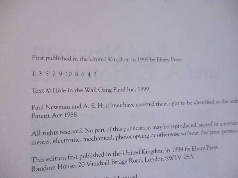 NEWMAN`S OWN COOKBOOK - PAUL NEWMAN & A.E. HOTCHNER