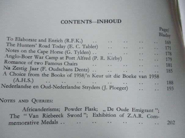 AFRICANA AANTEKENINGE EN NUUS / AFRICANA NOTES AND NEWS MARCH 1959