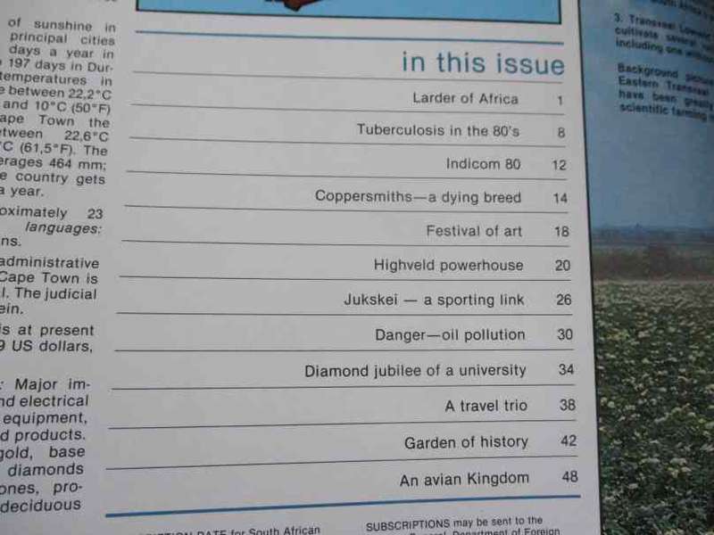 PANORAMA MAGAZINE SEPTEMBER 1982 ( COPPERSMITH, TUBERCULOSIS, S.A. ART, JUKSKEI, WITS, THE GARDENS )
