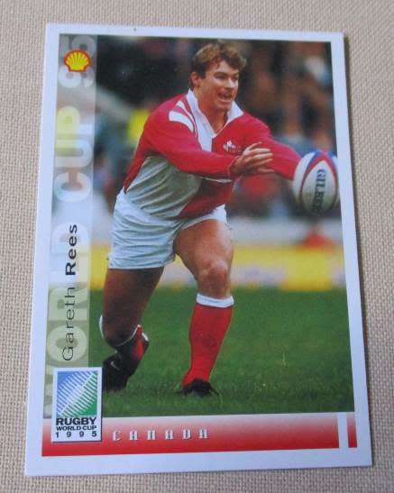 GARETH REES - CANADA - 1995 RUGBY WORLD CUP - SPORTS DECK CARD 186