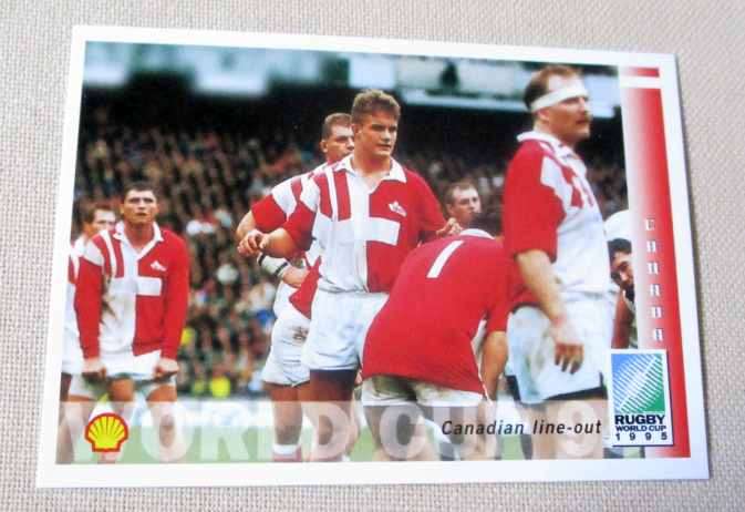 CANADIAN LINE-OUT - CANADA - 1995 RUGBY WORLD CUP - SPORTS DECK CARD 198