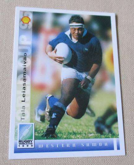 TALA LEIASAMAIVAO  - WESTERN SAMOA - 1995 RUGBY WORLD CUP - SPORTS DECK CARD 141