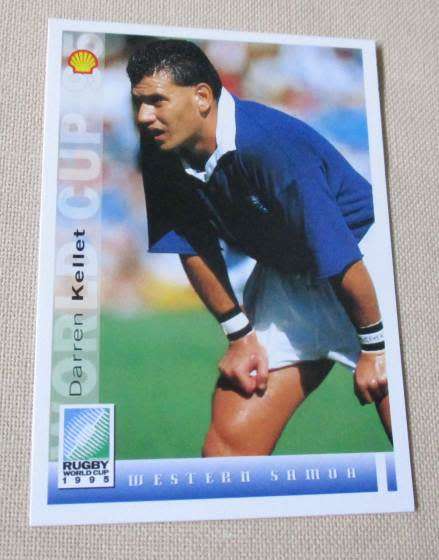 DARREN KELLET  - WESTERN SAMOA - 1995 RUGBY WORLD CUP - SPORTS DECK CARD 140