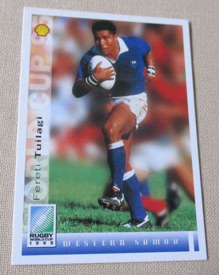 FERETI TUILAGI   - WESTERN SAMOA - 1995 RUGBY WORLD CUP - SPORTS DECK CARD 142