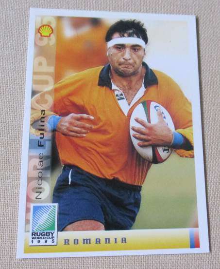 NICOLAE FULINA   - ROMANIA - 1995 RUGBY WORLD CUP - SPORTS DECK CARD 092