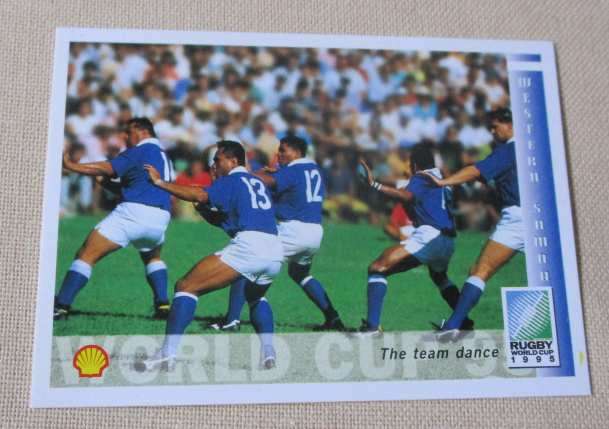 THE TEAM DANCE  - WESTERN SAMOA - 1995 RUGBY WORLD CUP - SPORTS DECK CARD 193