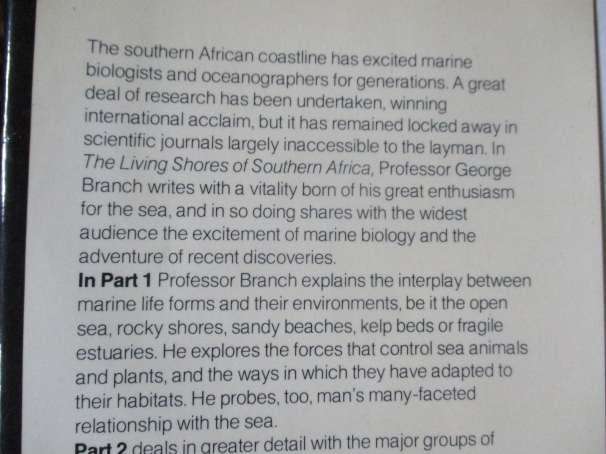 THE LIVING SHORES OF SOUTHERN AFRICA - MARGO & GEORGE BRANCH & ANTHONY BANNISTER