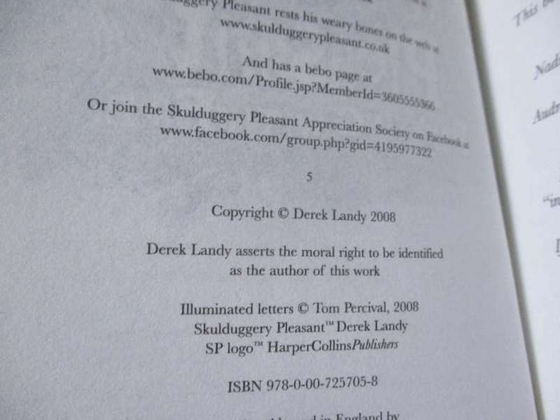 SKULDUGGERY PLEASANT - PLAYING WITH FIRE - DEREK LANDY