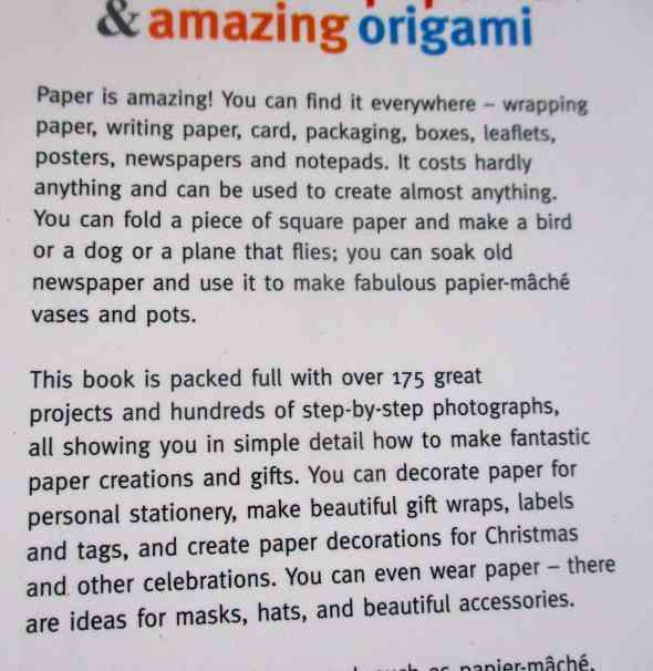 BEST EVER BOOK OF PAPER FUN & AMAZING ORIGAMI - PAUL JACKSON & ANGELA A`COURT