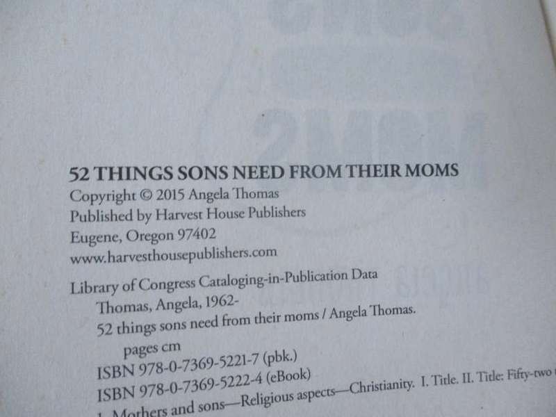 52 THINGS SONS NEED FROM THEIR MOMS - ANGELA THOMAS