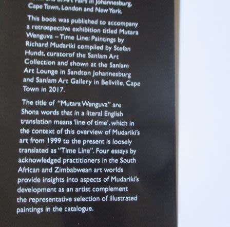 MUTARA WENGUVA ` TIME LINE ` PAINTINGS BY RICHARD MUDARIKI ( SIGNED )