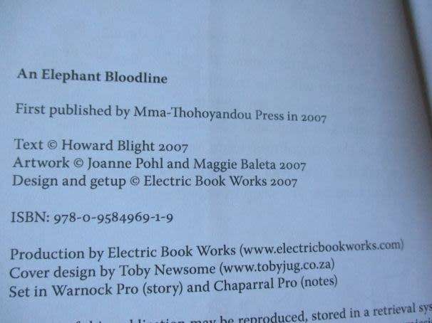 AN ELEPHANT BLOODLINE - HOWARD BLIGHT