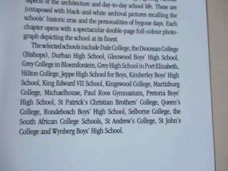 HISTORIC SCHOOLS OF SOUTH AFRICA - AN ETHOS OF EXCELLENCE - PETER HAWTHORN AND BARRY BRISTOW