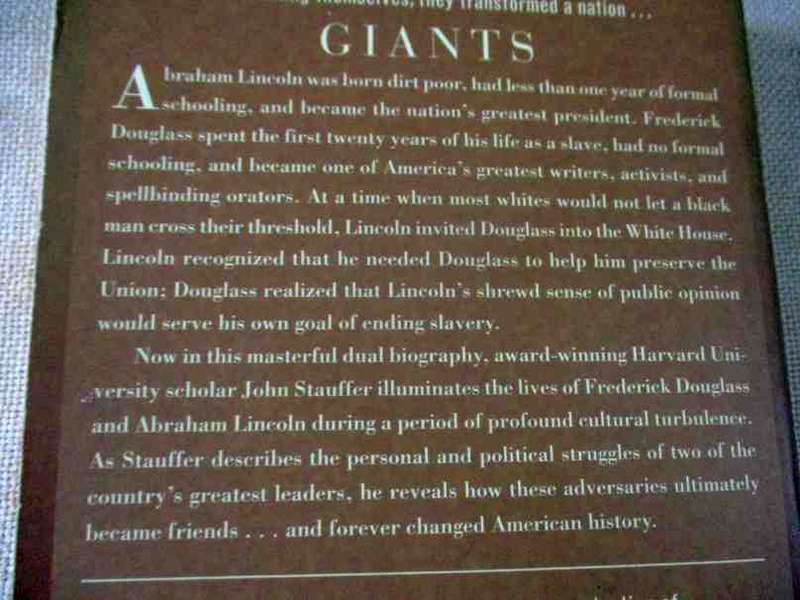GIANTS - THE PARALLEL LIVES OF FREDERICK DOUGLASS AND ABRAHAM LINCOLN - JOHN STAUFFER