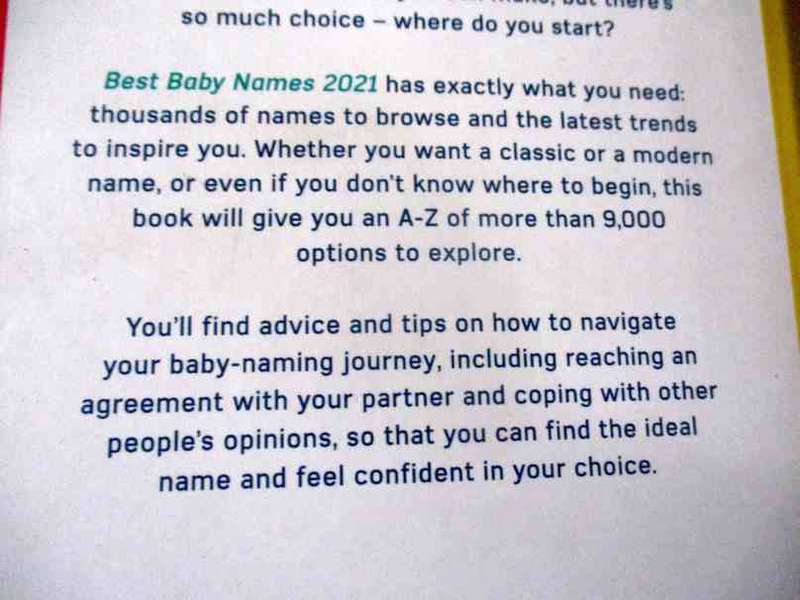 BEST BABY NAMES 2021 - SIOBHAN THOMAS