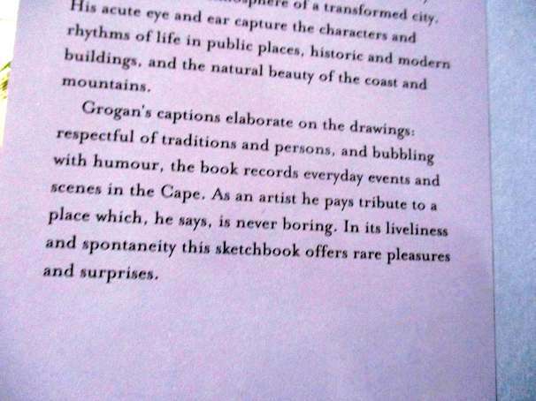 TONY GROGAN'S CAPE TOWN SKETCH BOOK