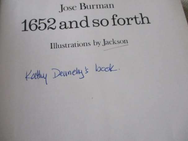 1652 AND SO FORTH -  JOSE BURMAN
