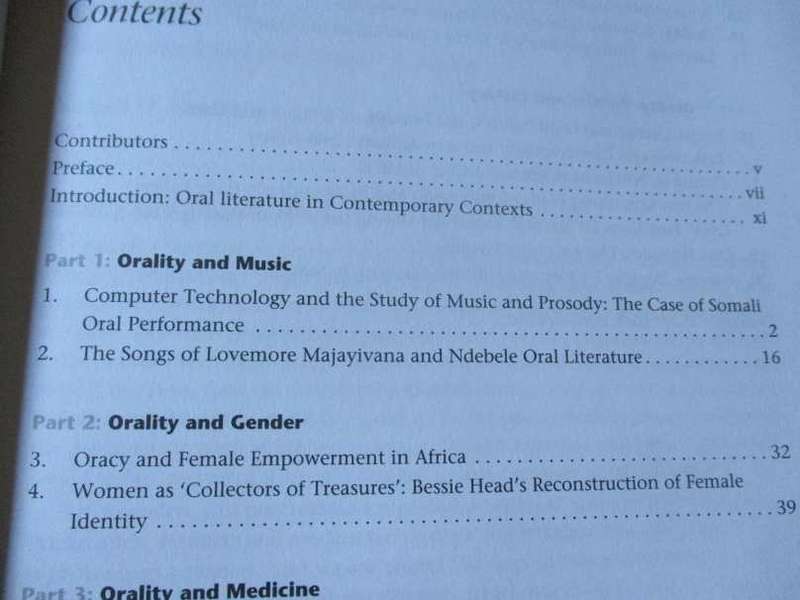 AFRICAN ORAL LITERATURE - FUNCTIONS IN CONTEMPORARY CONTEXTS - RUSSELL H KASCHULA