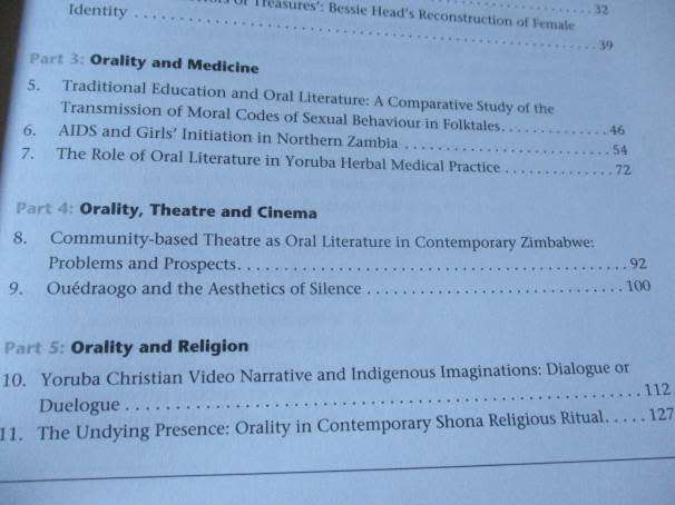 AFRICAN ORAL LITERATURE - FUNCTIONS IN CONTEMPORARY CONTEXTS - RUSSELL H KASCHULA