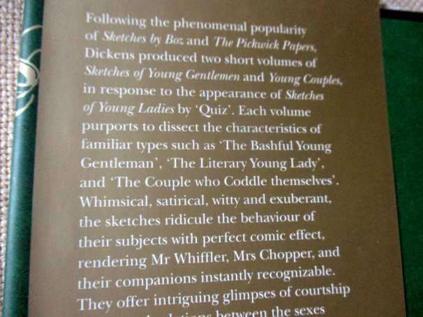 CHARLES DICKENS SKETCHES OF YOUNG GENTLEMEN AND YOUN COUPLES WITH SKETCHES OF YOUNG LADIES - EDWARD