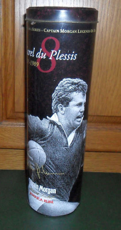 CAPT MORGAN LEGENDS OF RUGBY NO 8 CAREL DU PLESSIS - TIN