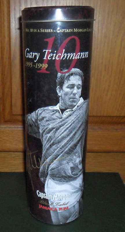 CAPT MORGAN LEGENDS OF RUGBY NO 10 GARY TEICHMANN - TIN