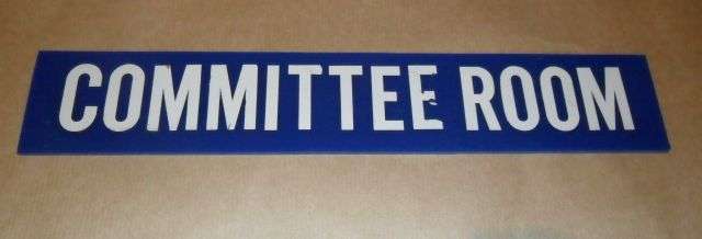 OLD COMMITTEE ROOM SIGN