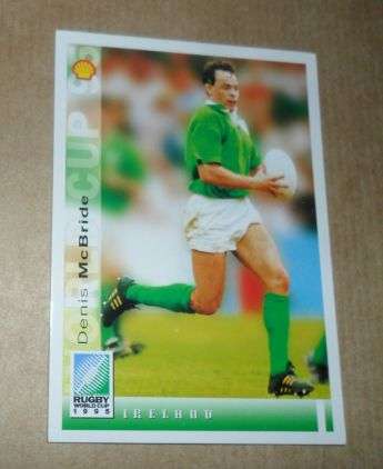 DENIS MCBRIDE ( IRELAND ) 1995 RUGBY WORLD CUP SPORTS DECK CARD NUMBER 180