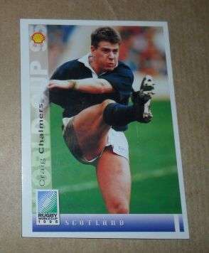 CRAIG CHALMERS ( SCOTLAND ) 1995 RUGBY WORLD CUP SPORTS DECK CARD