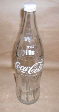 S.A. 1 LITER GLASS COCA COLA BOTTLE