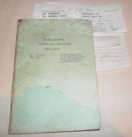LOW LEVEL AIR DEFENCE INSTRUMENT DRILL 35 MM EQUIPMENT - S.A. BOOKLET 70'S