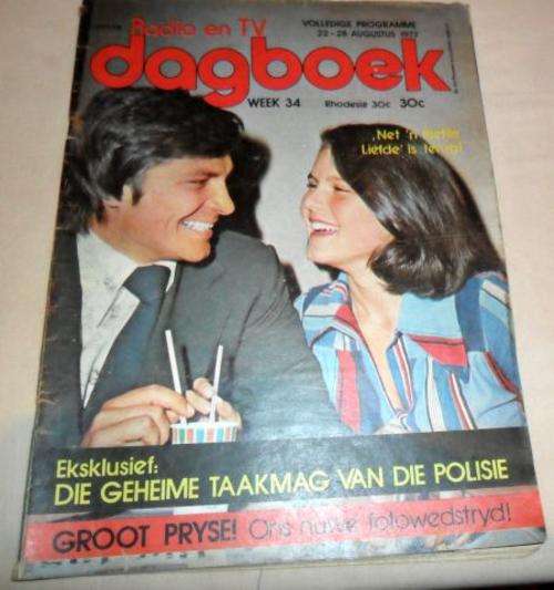RADIO & TV DAGBOEK TYDSKRIF 22 - 28 AUG 1977 ( S.A. POLISIE TAAKMAG )