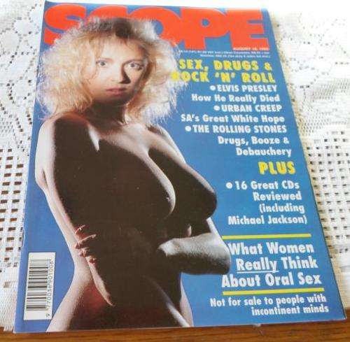 SCOPE MAGAZINE 18 AUG 1995 ( ELVIS , NEVILLE RPIMRICH , HALINA BASINSKI , URBAN CREEP )