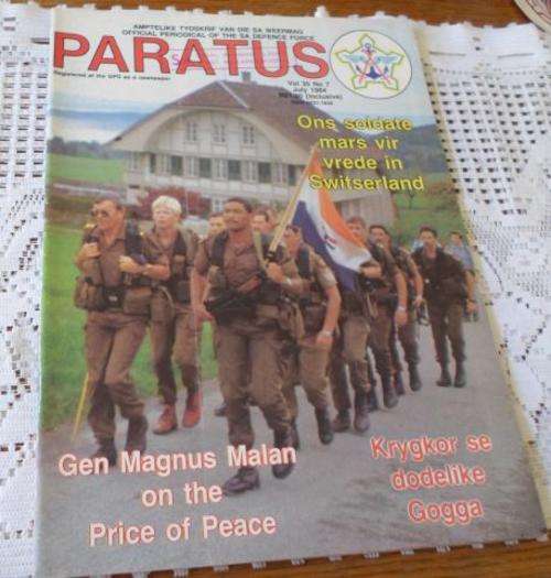 PARATUS MAGAZINE JUL 1984 ( 2 SAI , SAP , ZEERUST KOMMANDO , SAGD , SAAF , POW - PETRUS KANDJENDJE )