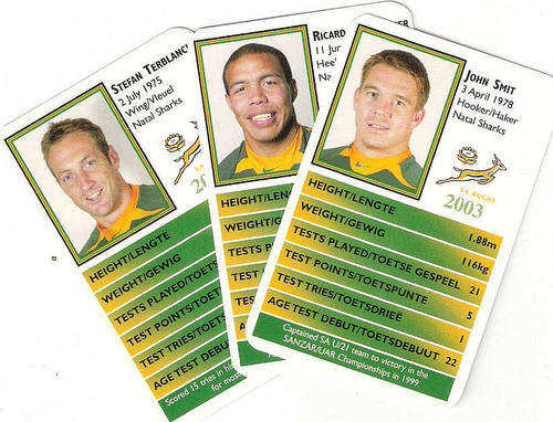 SPRINGBOKS 2003 CARDS